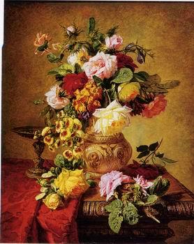 unknow artist Floral, beautiful classical still life of flowers.109 oil painting image